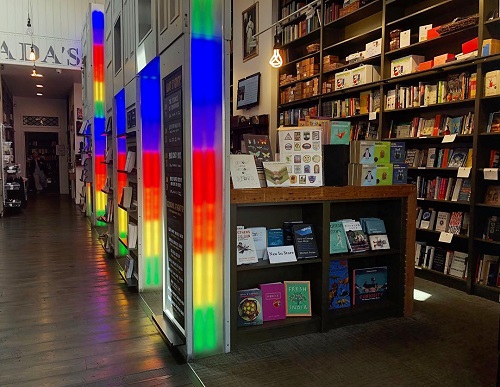 Ada's Technical Books lights up in rainbow for Pride
