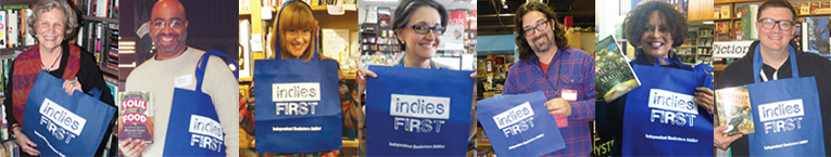 Authors with Indies First bags