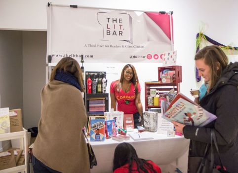 The Lit. Bar owner Noelle Santos at the Bronx Museum Holiday Market.