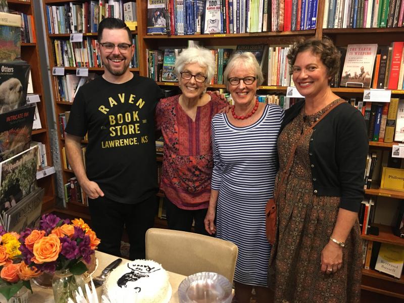 All four owners of the Raven attended the store’s 30th anniversary party September 8. From left, Danny Caine (2017-present), Mary Lou Wright and Pat Kehde (1987-2008), and Heidi Raak (2008-2017).