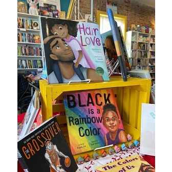 An array of titles on display for Black History Month