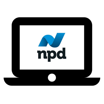 NPD logo on computer screen