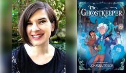 Indies Introduce author Johanna Taylor beside her debut title, "The Ghostkeeper."