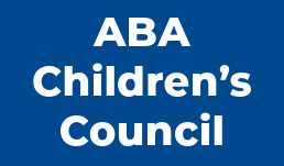 White text on blue background: ABA Children's Council