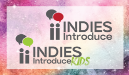 Indies Introduce and Indies Introduce Kids logos on a rainbow space background
