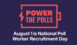 Red text on white background: National Poll Worker Recruitment Day