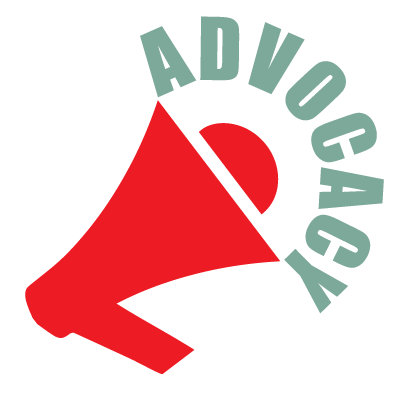 Advocacy logo with megaphone