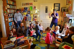 Attendees at the special Kindermusik storytime event held at Afterwords Books on May 11.