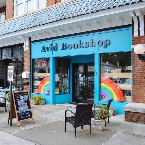 Avid Bookshop's window display.