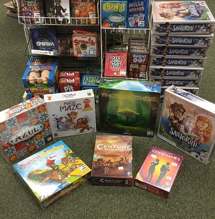 A selection of games at Barstons Childs Play, which has four stores in the Washington, D.C. area