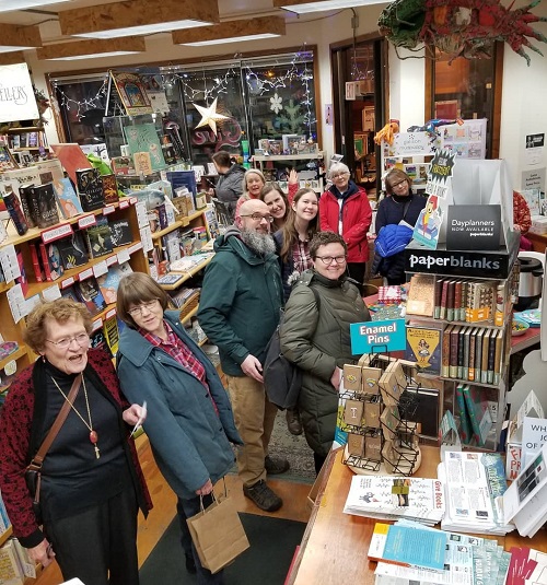 A successful party at Fireside Books