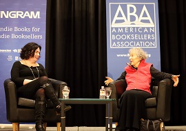 Erin Morgenstern and Margaret Atwood in conversation at Winter Institute 2019.