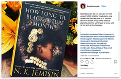 Instagram post featuring How Long 'Til Black Future Month by NK Jemisin as part of #OnceYouGoBlackout
