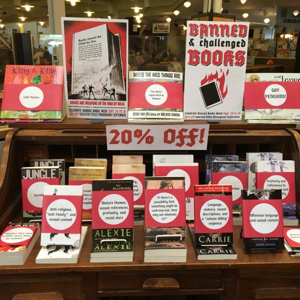 Third Place Books in the Seattle area hopes its display of banned and challenged books will spark conversation.
