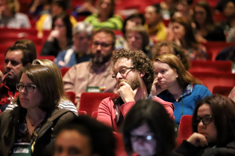 Booksellers filled the audience at the 2019 Winter Institute Town Hall.