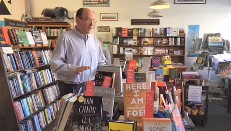 Kenny Brechner, owner of Devaney, Doak and Garrett Booksellers in Farmington, Maine.