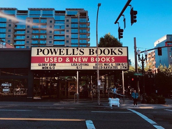 Powell's Books' storefront.